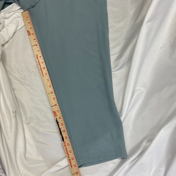 AVEC LES FILLES Ankle Trouser Pants Sky Blue Anthropologie Office Wear Sz Large - Picture 8 of 13